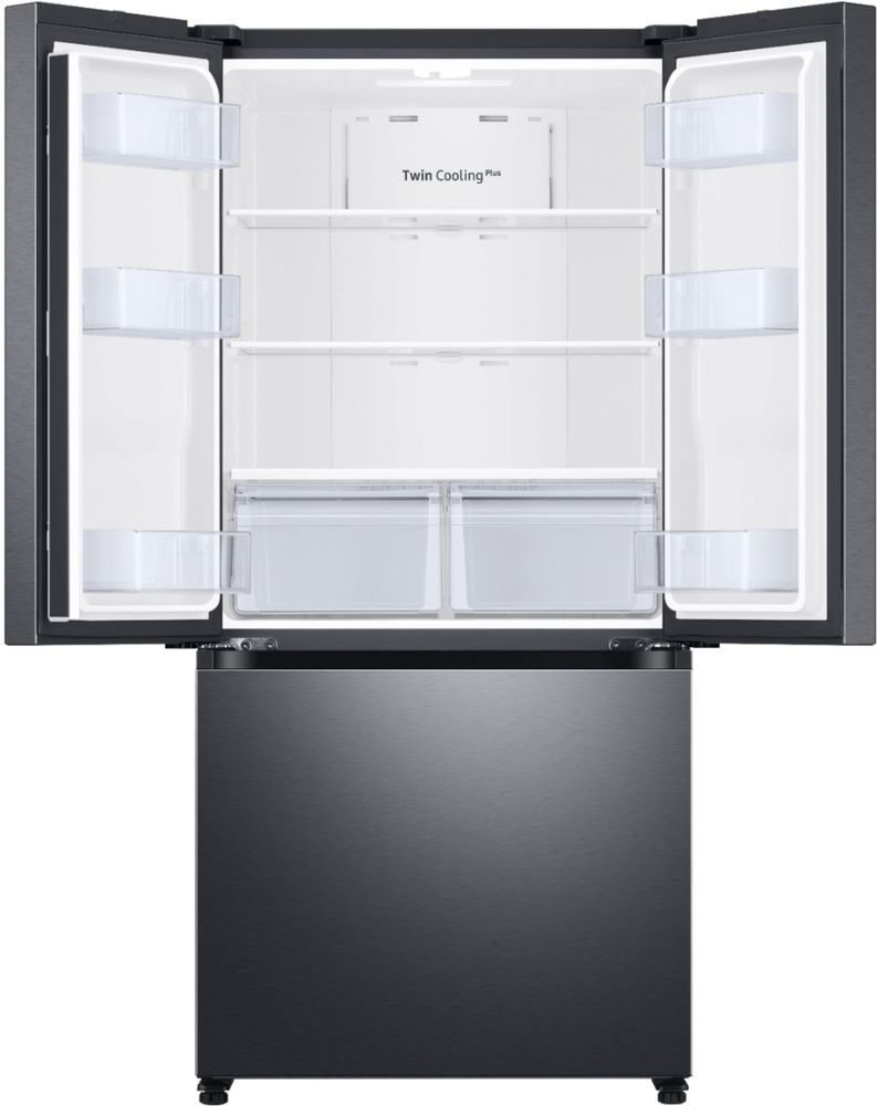 Samsung - OBX 17.5 cu. ft. Counter Depth 3-Door French Door Refrigerator with WiFi and Twin Cooling Plus® - Black Stainless Steel_3