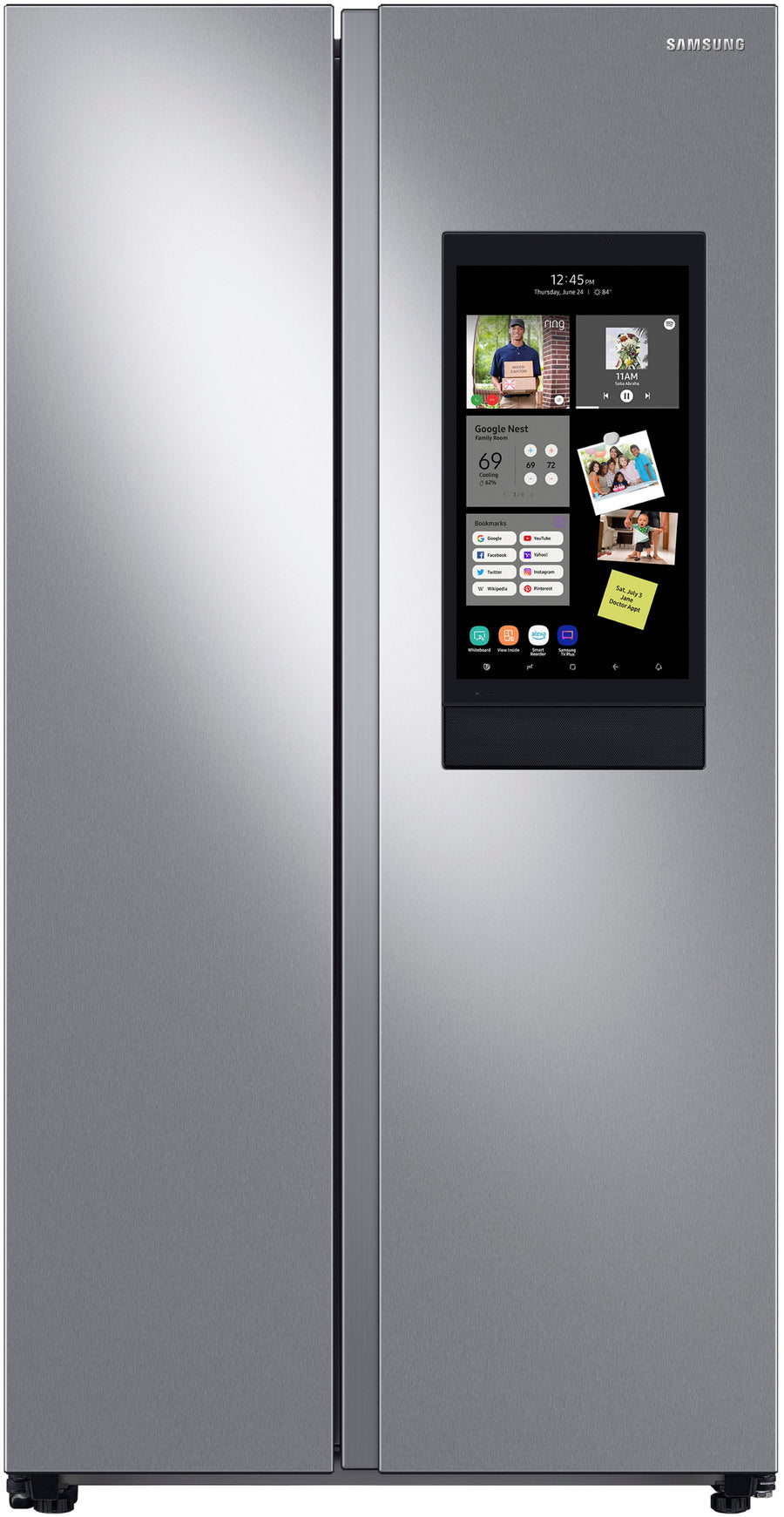 Samsung - OBX 27.3 cu. ft. Side-by-Side Refrigerator with Family Hub™ - Stainless Steel_0