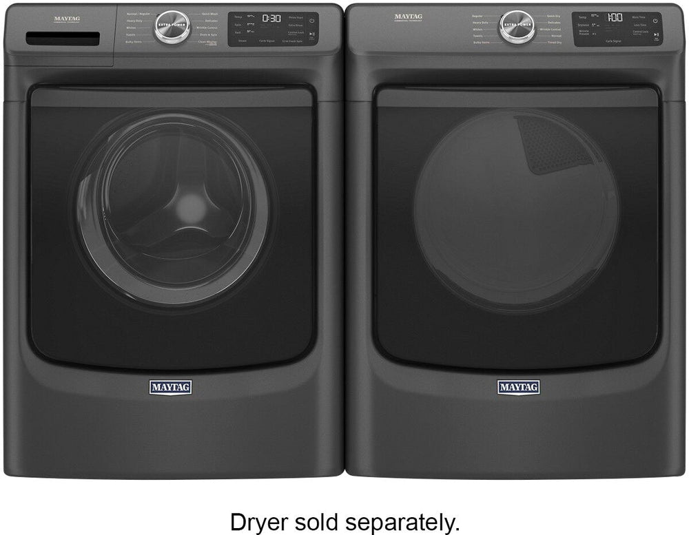 Maytag - 4.5 Cu. Ft. High Efficiency Stackable Front Load Washer with Steam and Extra Power Button - Volcano Black_3