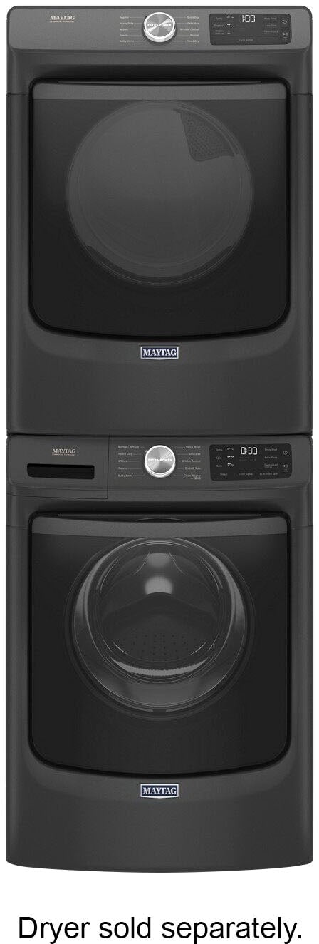 Maytag - 4.5 Cu. Ft. High Efficiency Stackable Front Load Washer with Steam and Extra Power Button - Volcano Black_11