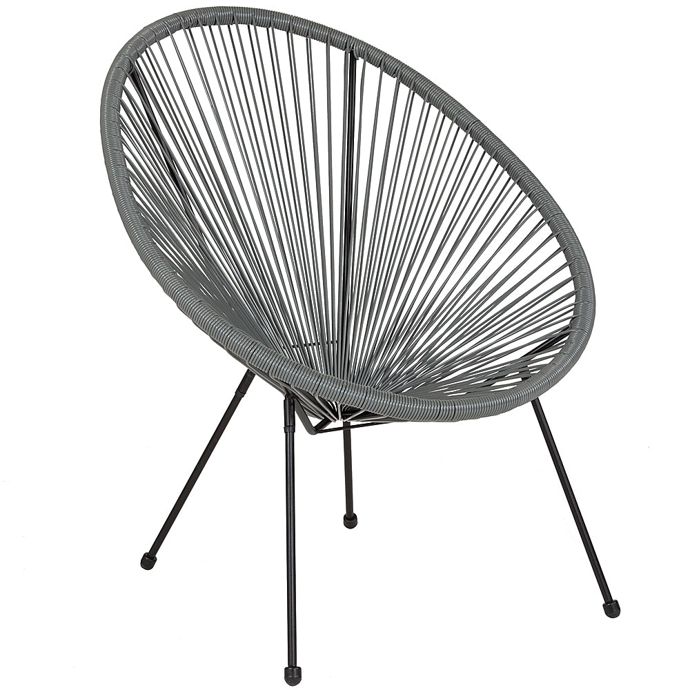 Alamont Home - Valencia Oval Comfort Take Ten  Contemporary Bungee Bungee Chair - Gray_0