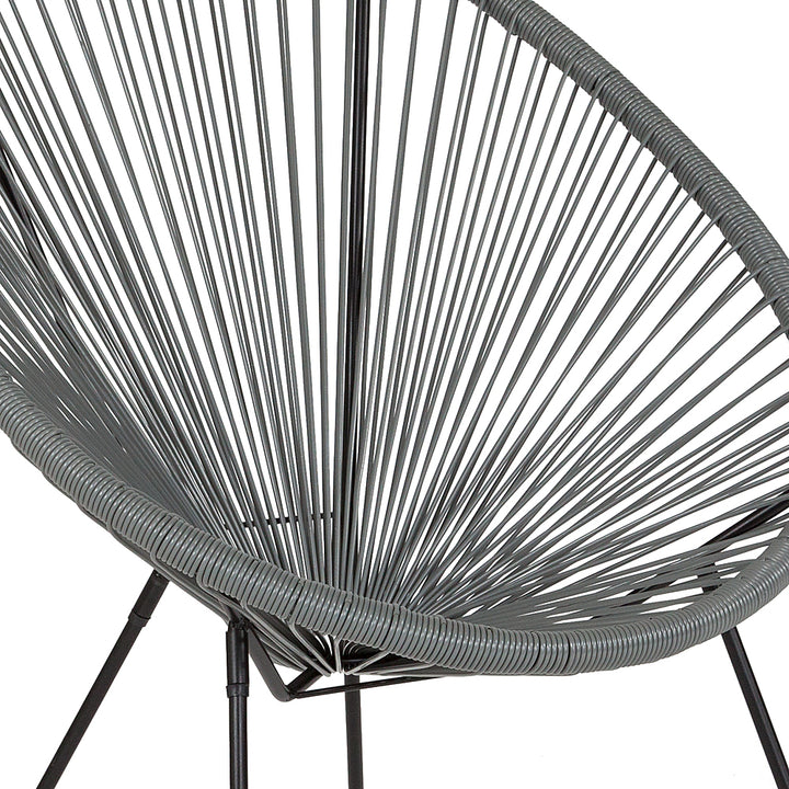 Alamont Home - Valencia Oval Comfort Take Ten  Contemporary Bungee Bungee Chair - Gray_5