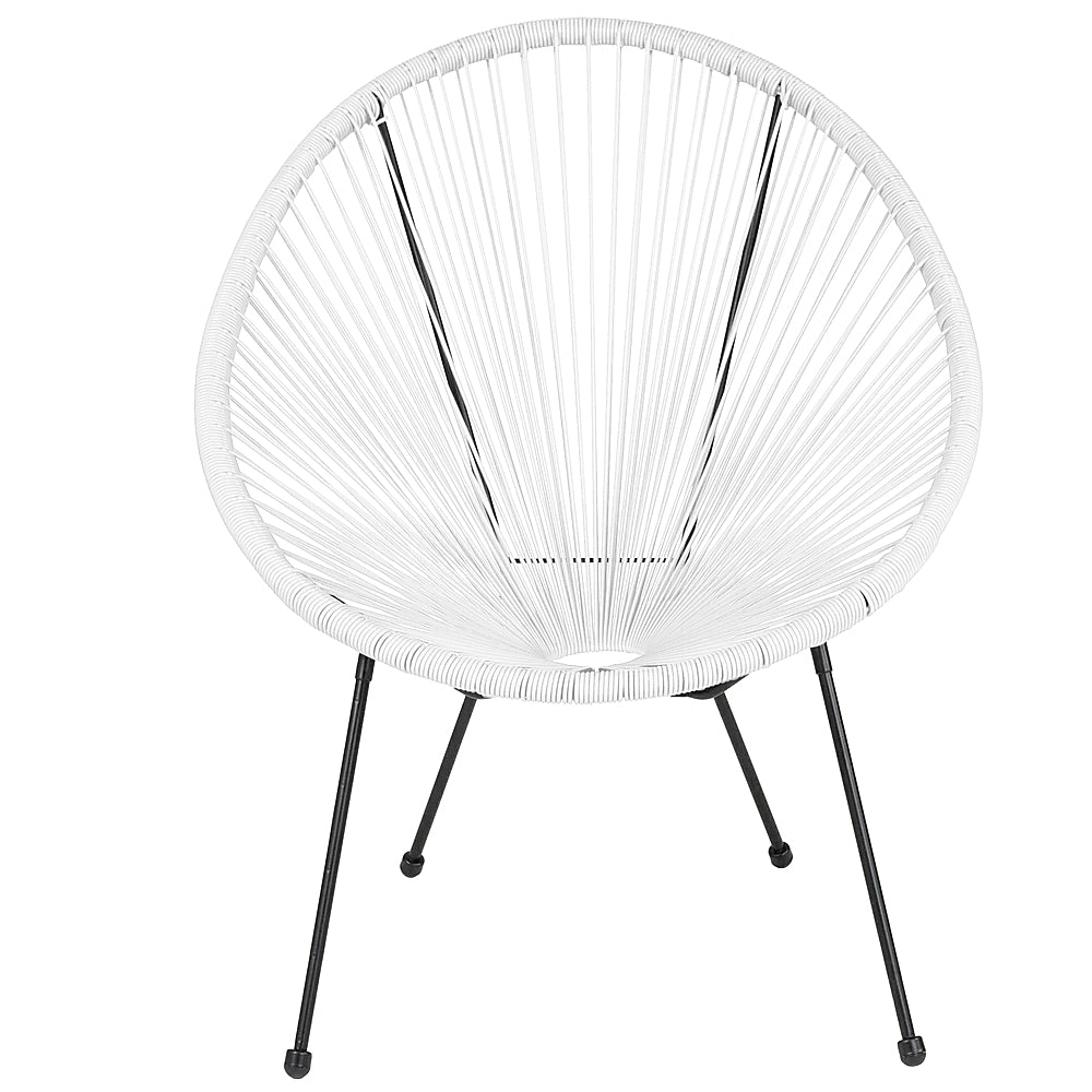 Alamont Home - Valencia Oval Comfort Take Ten  Contemporary Bungee Bungee Chair - White_1