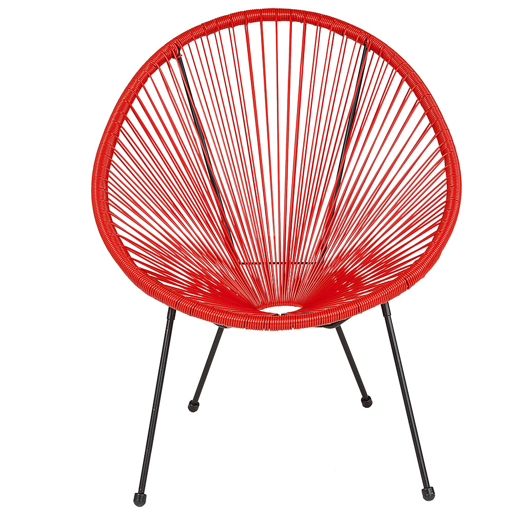 Alamont Home - Valencia Oval Comfort Take Ten Contemporary Bungee Bungee Chair - Red_1