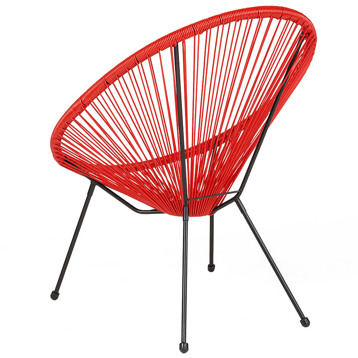 Alamont Home - Valencia Oval Comfort Take Ten Contemporary Bungee Bungee Chair - Red_3