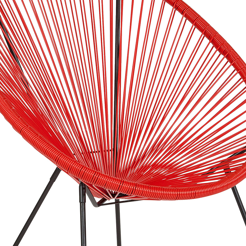 Alamont Home - Valencia Oval Comfort Take Ten Contemporary Bungee Bungee Chair - Red_4