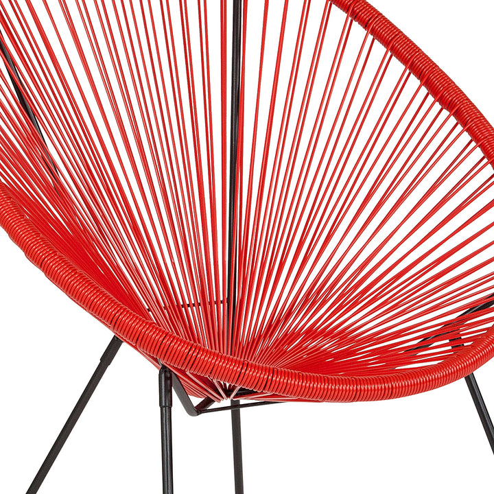 Alamont Home - Valencia Oval Comfort Take Ten Contemporary Bungee Bungee Chair - Red_4