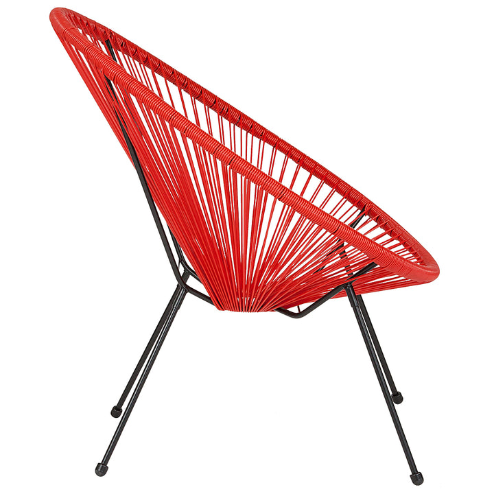 Alamont Home - Valencia Oval Comfort Take Ten Contemporary Bungee Bungee Chair - Red_5