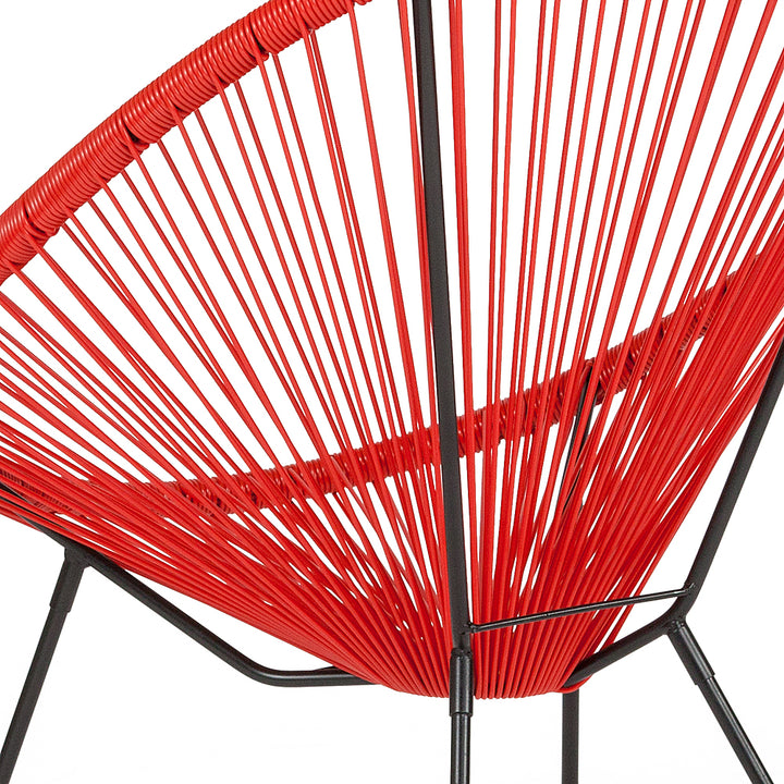 Alamont Home - Valencia Oval Comfort Take Ten Contemporary Bungee Bungee Chair - Red_6