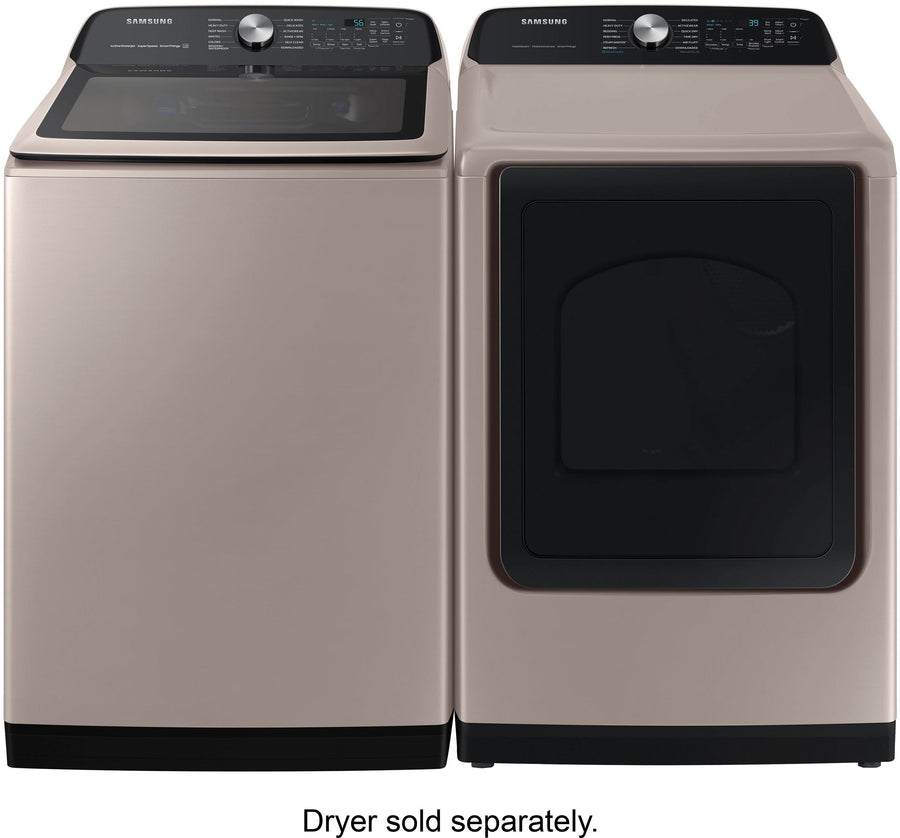 Samsung - 5.2 cu. ft. Large Capacity Smart Top Load Washer with Super Speed Wash - Champagne_6