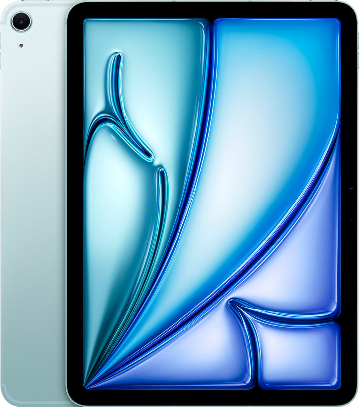 Apple - 11-inch iPad Air (Latest Model) M2 chip Wi-Fi + Cellular 128GB - Blue (Unlocked)_0