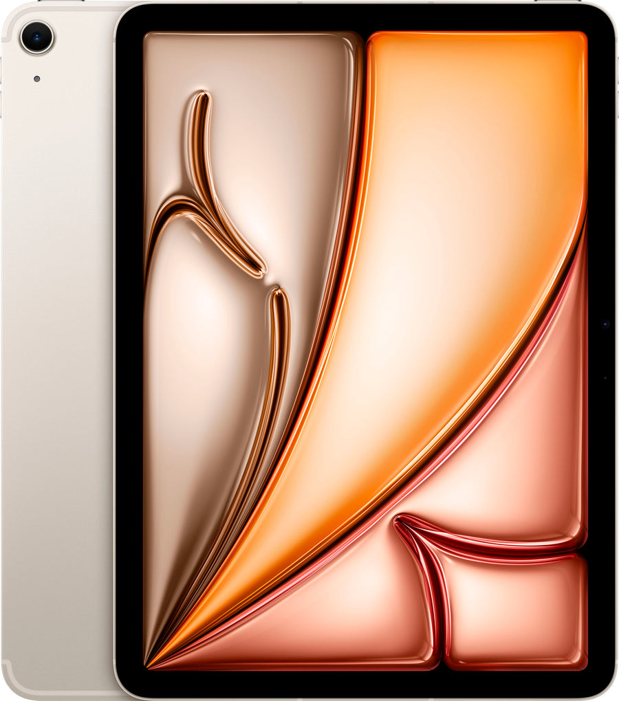 Apple - 11-inch iPad Air (Latest Model) M2 chip Wi-Fi + Cellular 128GB - Starlight (Unlocked)_0