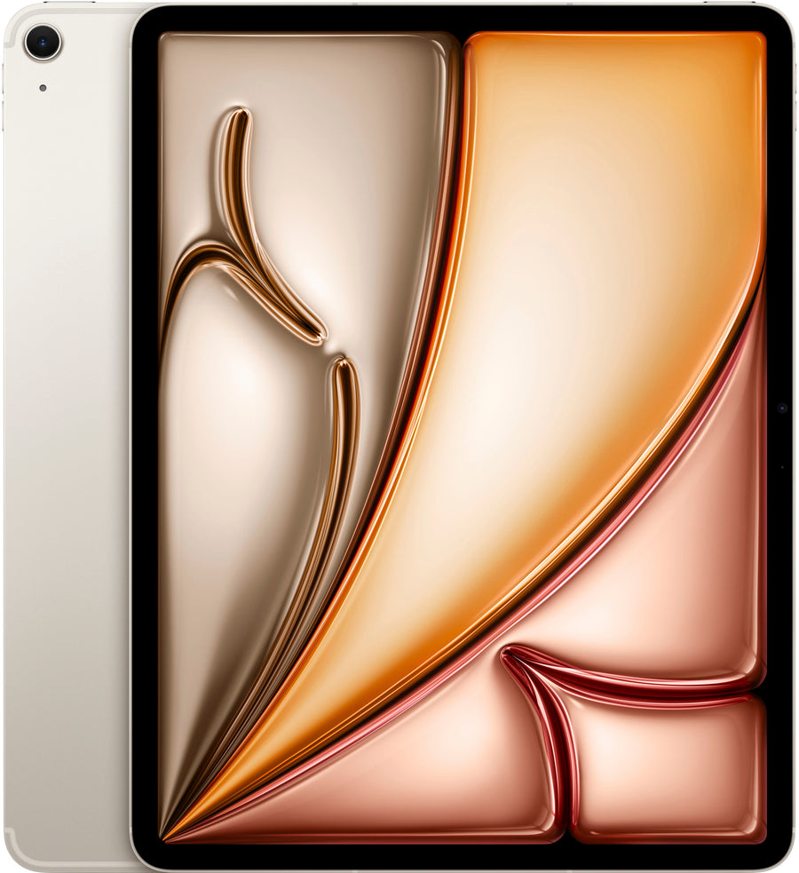 Apple - 13-inch iPad Air (Latest Model) M2 chip Wi-Fi + Cellular 128GB - Starlight (Unlocked)_0
