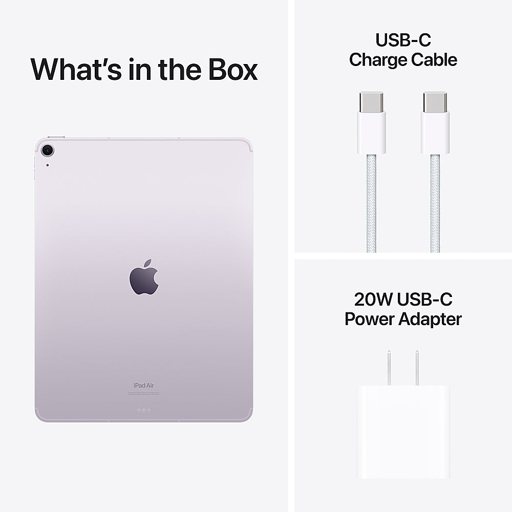 Apple - 13-inch iPad Air (Latest Model) M2 chip Wi-Fi + Cellular 1TB - Purple (Unlocked)_8