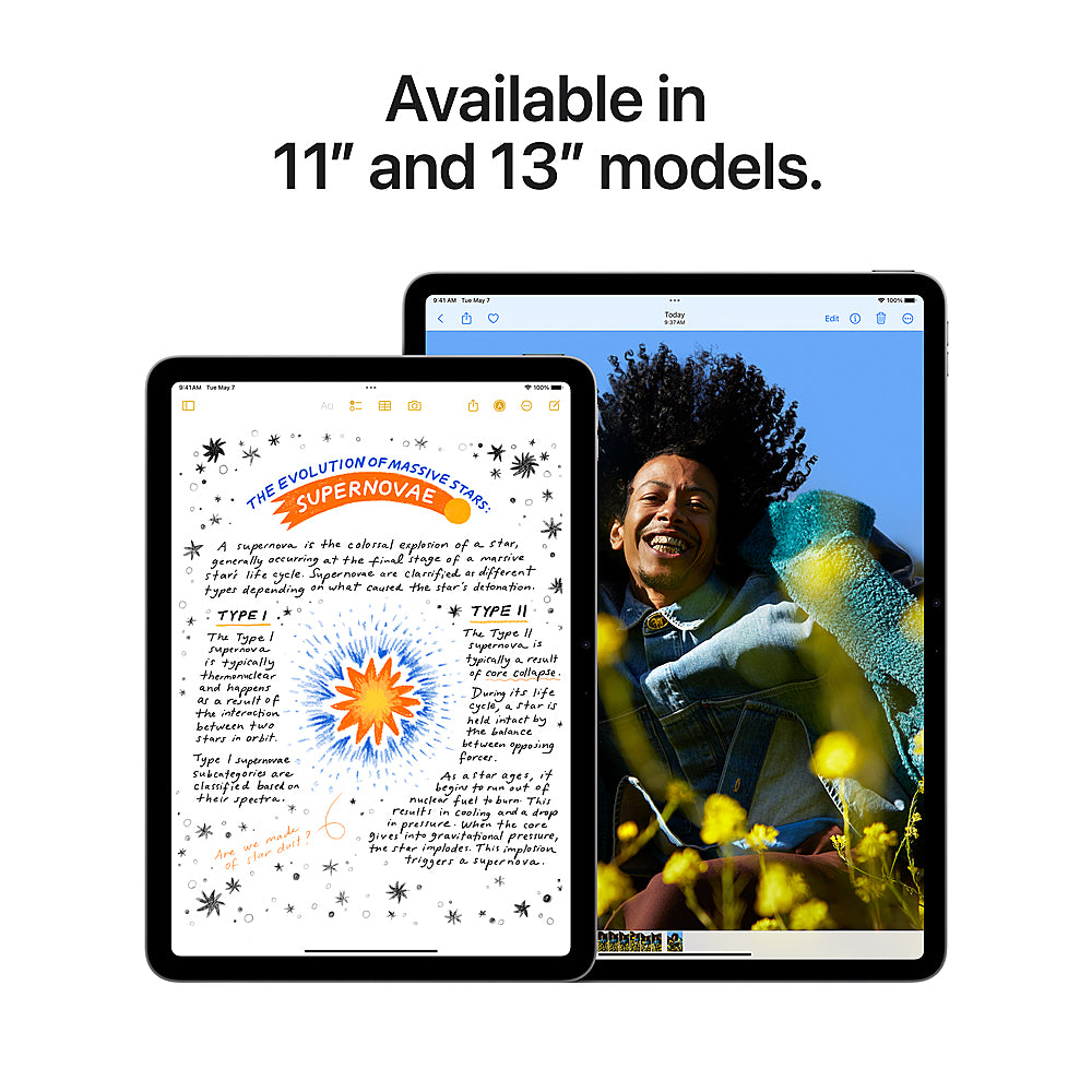 Apple - 11-inch iPad Air (Latest Model) M2 chip Wi-Fi + Cellular 128GB - Space Gray (AT&T)_3
