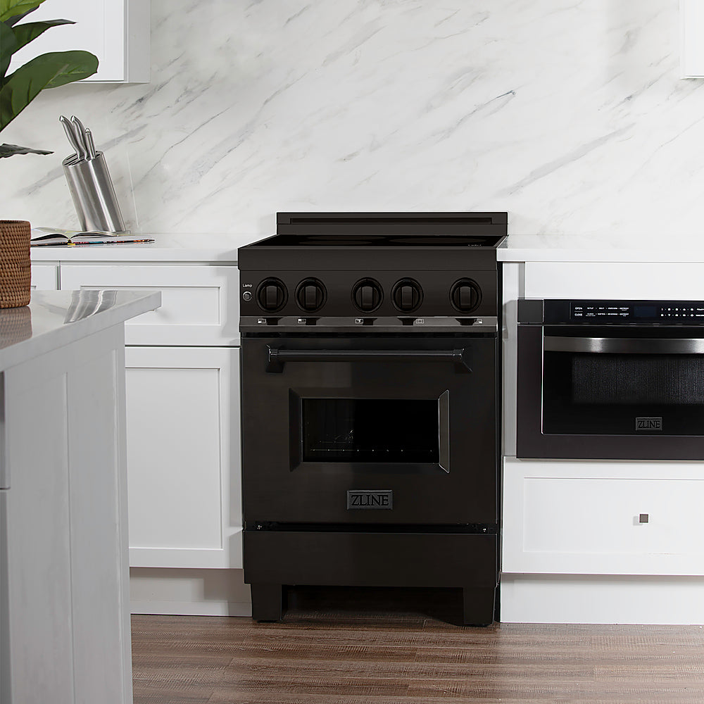 ZLINE - 24" 2.8 cu. ft. Induction Range with a 4 Element Stove and Electric Oven in Black Stainless Steel_3