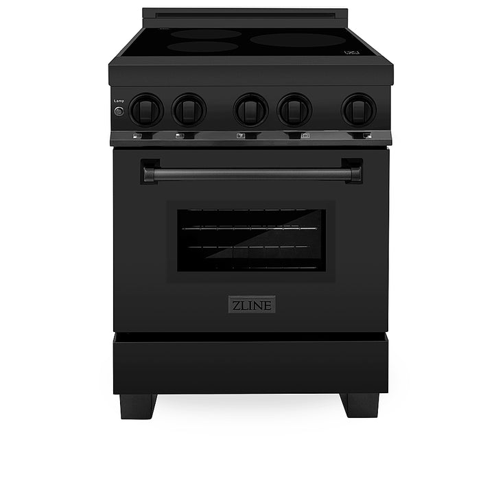 ZLINE - 24" 2.8 cu. ft. Induction Range with a 4 Element Stove and Electric Oven in Black Stainless Steel_7