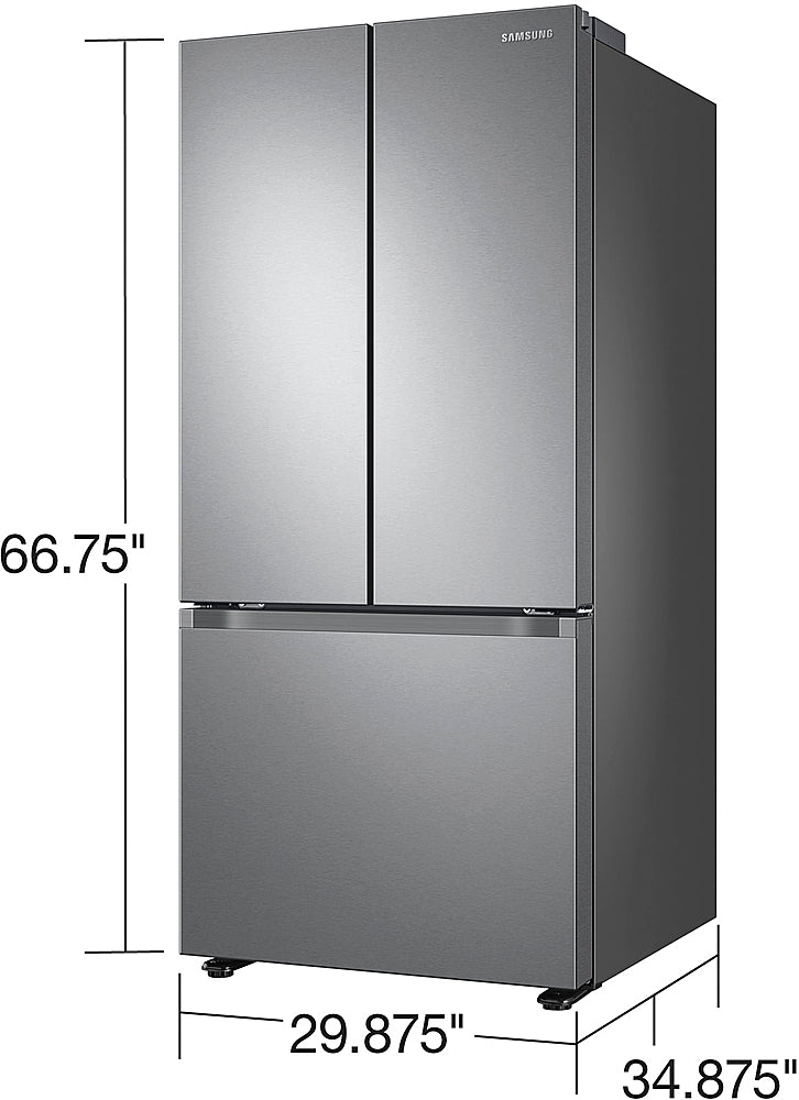 Samsung - Open Box 22 cu. ft. Smart 3-Door French Door Refrigerator - Stainless Steel_1