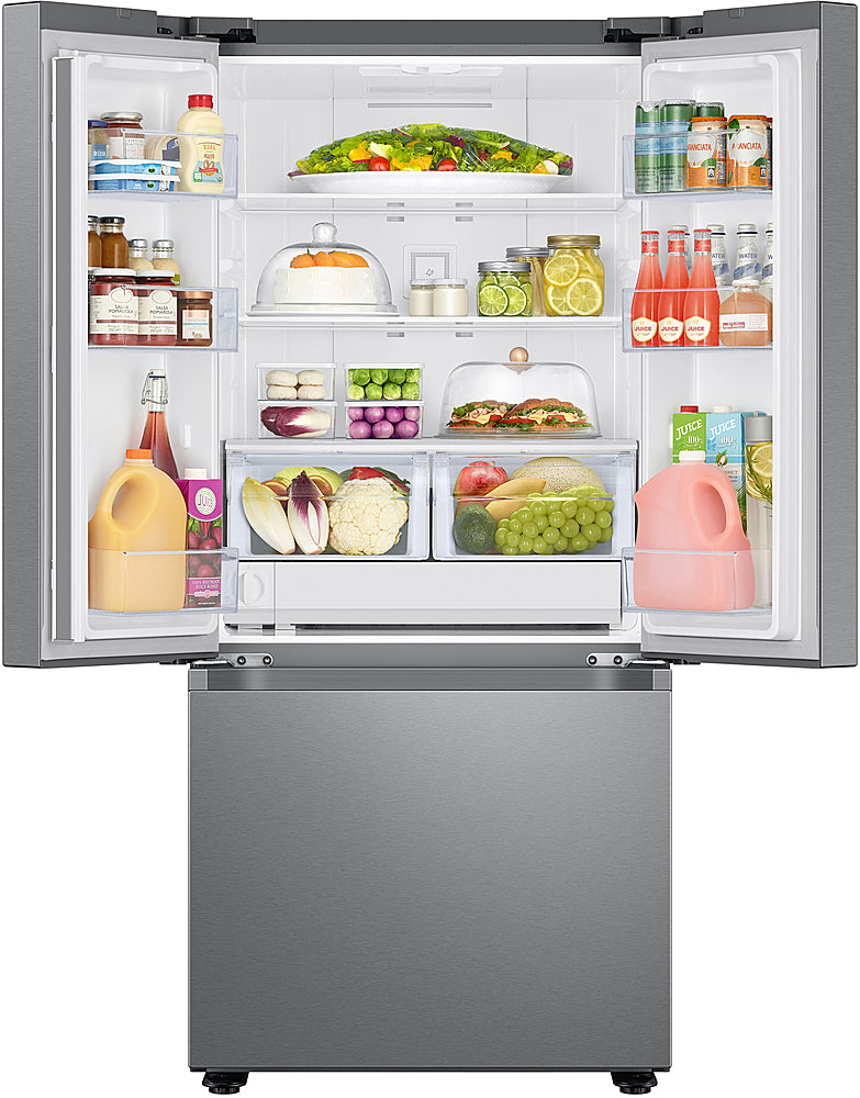 Samsung - Open Box 22 cu. ft. Smart 3-Door French Door Refrigerator - Stainless Steel_4