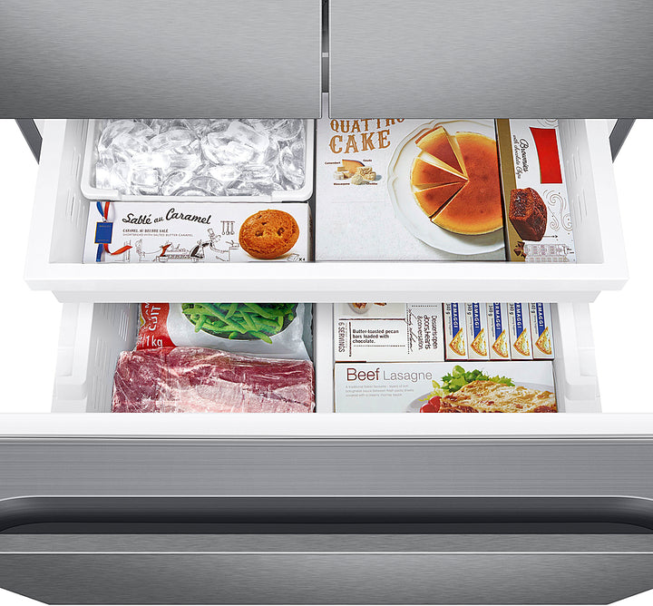 Samsung - Open Box 22 cu. ft. Smart 3-Door French Door Refrigerator - Stainless Steel_8