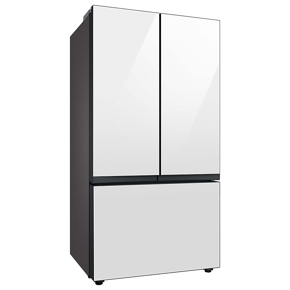 Samsung - Open Box BESPOKE 24 cu. ft. Counter Depth 3-Door French Door Refrigerator with AutoFill Water Pitcher - White Glass_1