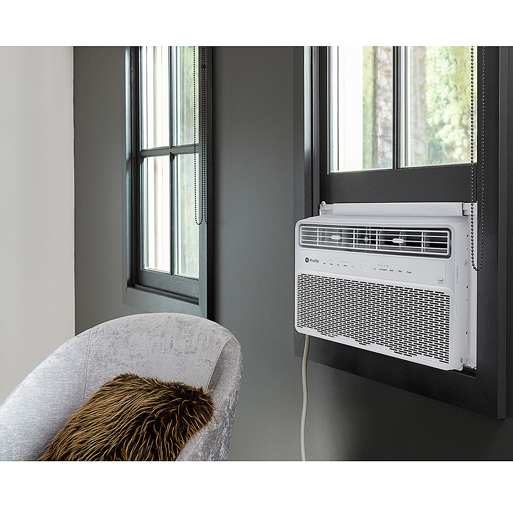 GE - 350 Sq. Ft. 8000 BTU Smart Window Air Conditioner - White_2