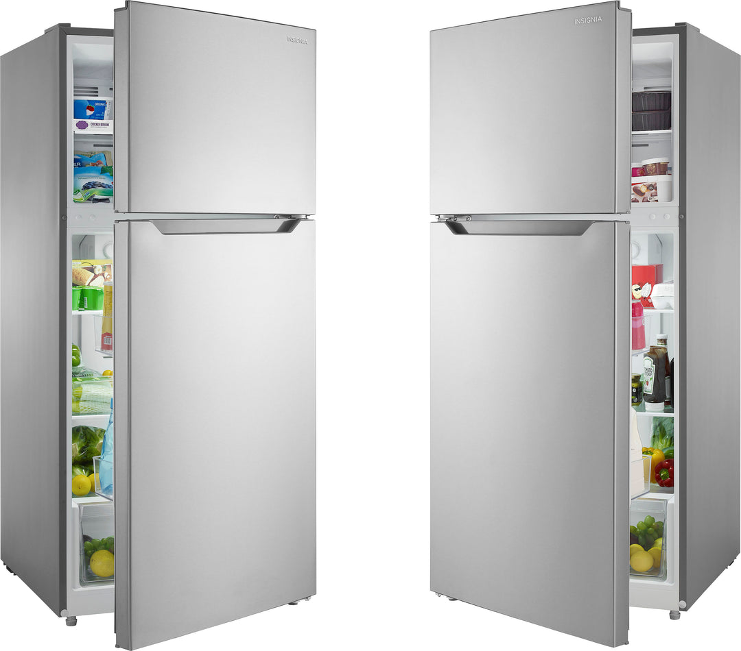 Insignia™ - 14.2 Cu. Ft. Top-Freezer Refrigerator with ENERGY STAR Certification - Stainless Steel_4