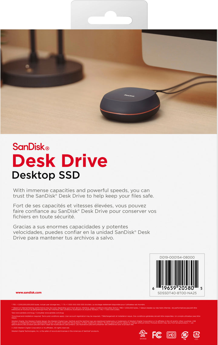 SanDisk - 8TB  Desk Drive  USB Type-C Desktop External SSD - Black_7