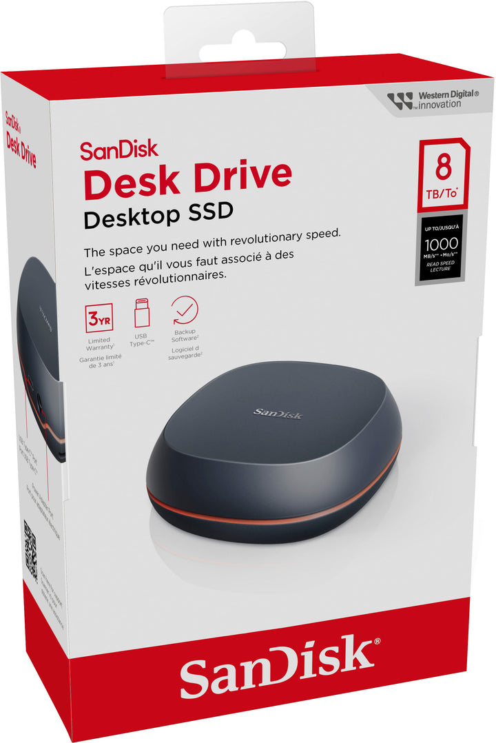SanDisk - 8TB  Desk Drive  USB Type-C Desktop External SSD - Black_9