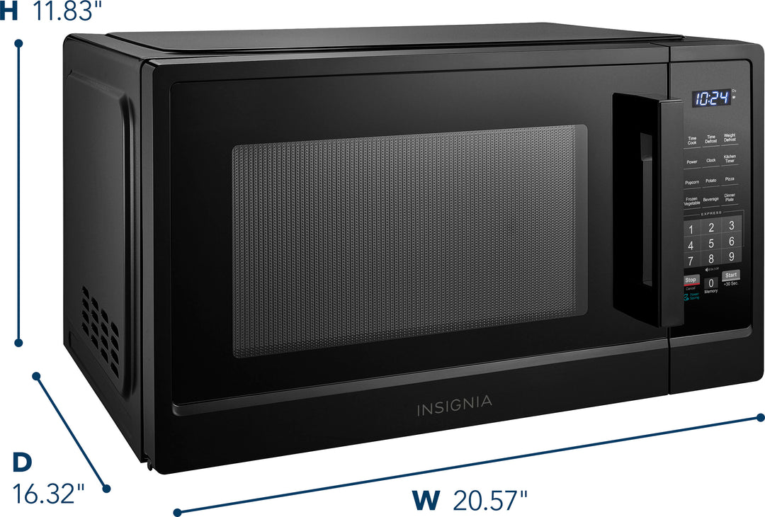 Insignia™ - 1.1 Cu. Ft. Countertop Microwave - Black_8