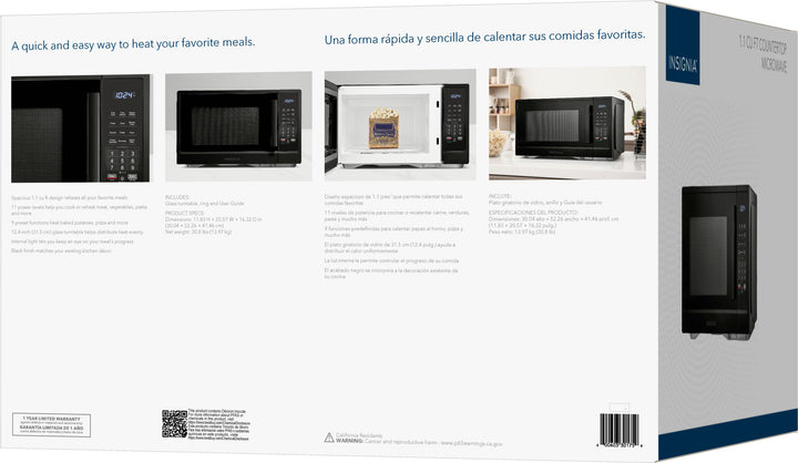 Insignia™ - 1.1 Cu. Ft. Countertop Microwave - Black_10