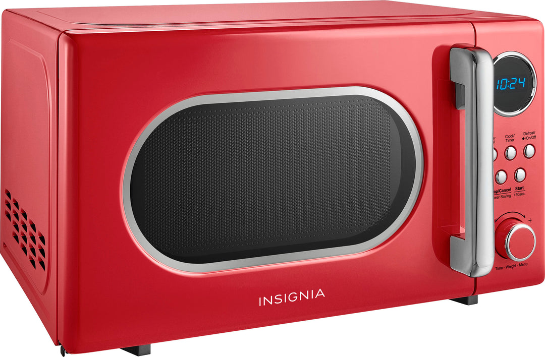 Insignia™ - .7 Cu. Ft. Retro Compact Microwave - Red_10