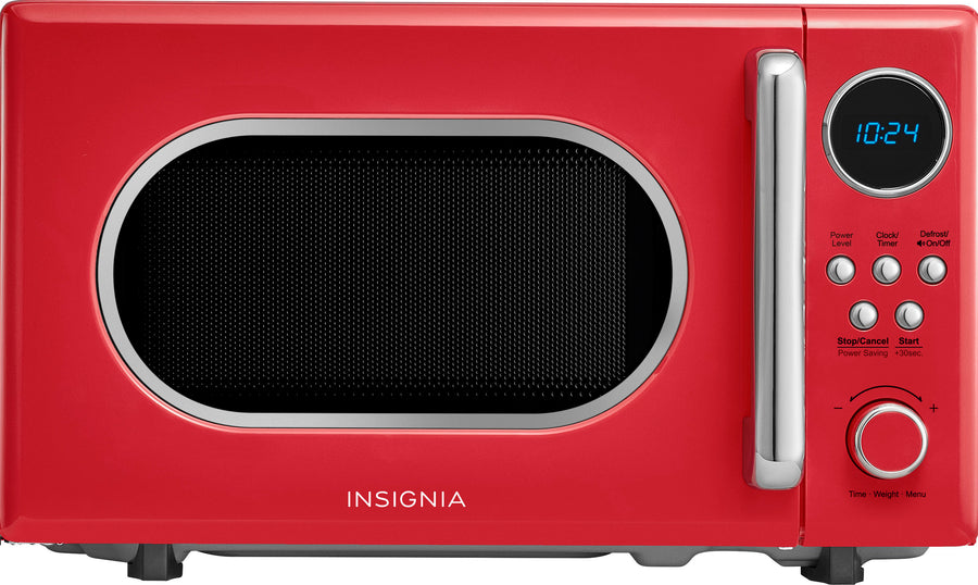 Insignia™ - .7 Cu. Ft. Retro Compact Microwave - Red_0