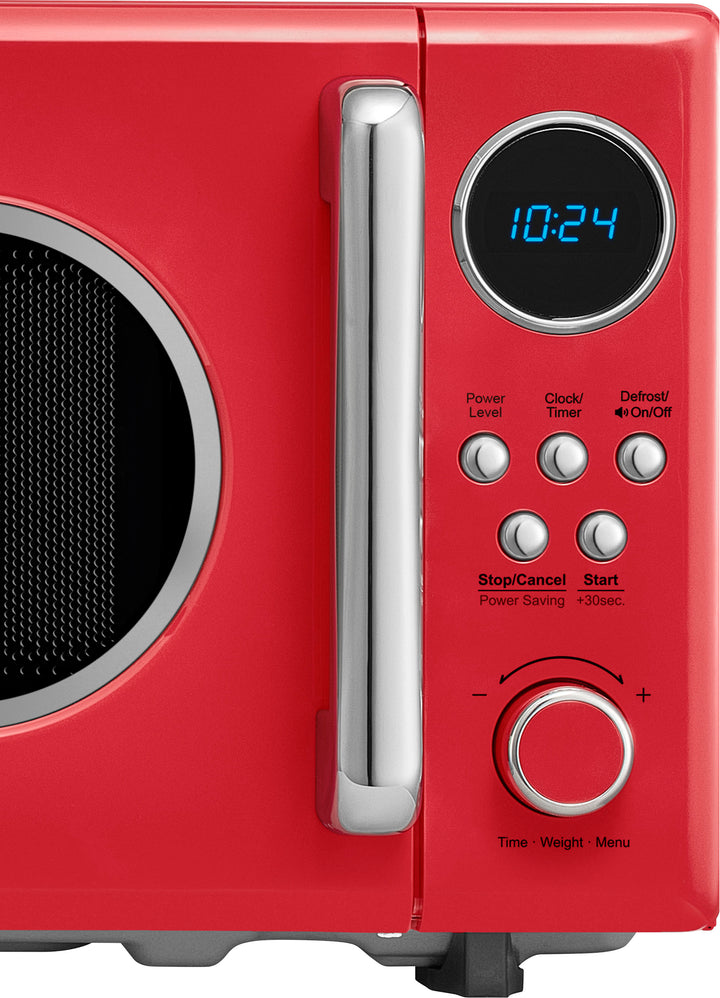 Insignia™ - .7 Cu. Ft. Retro Compact Microwave - Red_3