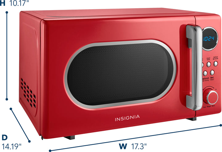 Insignia™ - .7 Cu. Ft. Retro Compact Microwave - Red_7