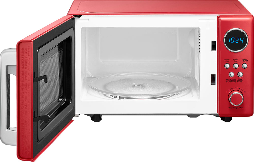 Insignia™ - .7 Cu. Ft. Retro Compact Microwave - Red_1