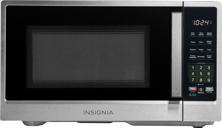 Insignia™ - .9 Cu. Ft. Compact Countertop Microwave - Stainless Steel_0