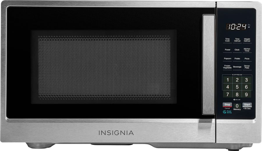 Insignia™ - .9 Cu. Ft. Compact Countertop Microwave - Stainless Steel_0
