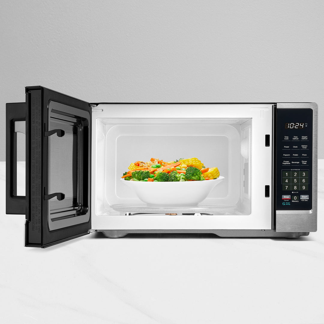 Insignia™ - .9 Cu. Ft. Compact Countertop Microwave - Stainless Steel_8