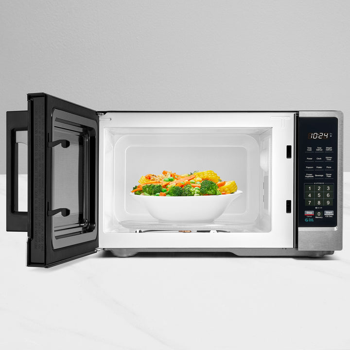 Insignia™ - .9 Cu. Ft. Compact Countertop Microwave - Stainless Steel_8
