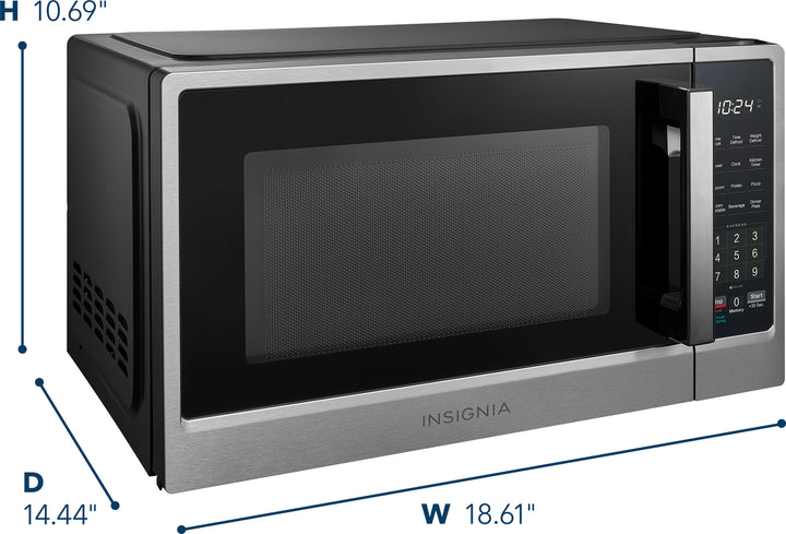 Insignia™ - .9 Cu. Ft. Compact Countertop Microwave - Stainless Steel_9