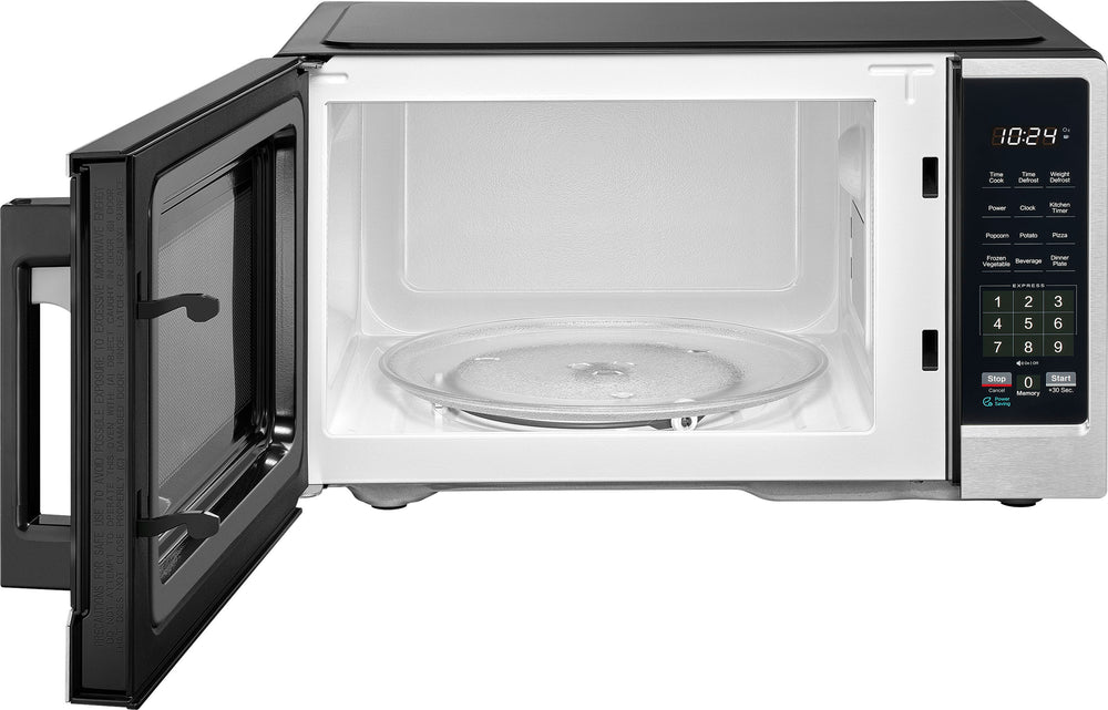 Insignia™ - .9 Cu. Ft. Compact Countertop Microwave - Stainless Steel_1