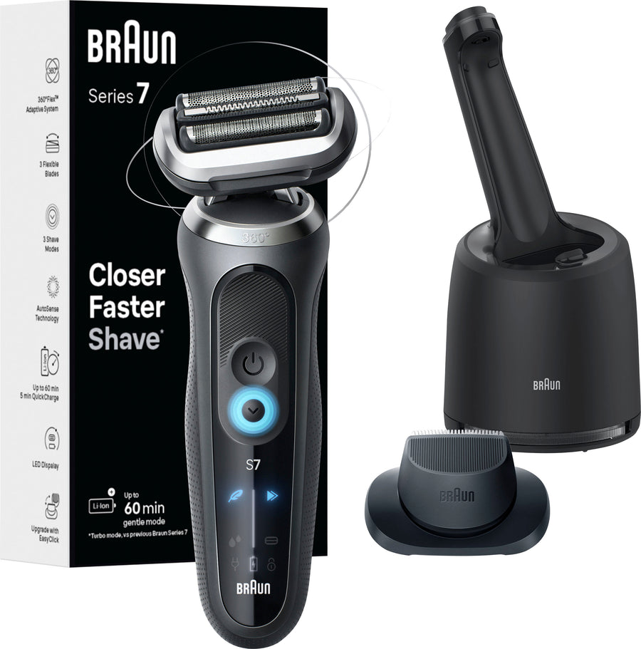 Braun Series 7 Wet/Dry Electric Shaver with Smart Center - Grey_0