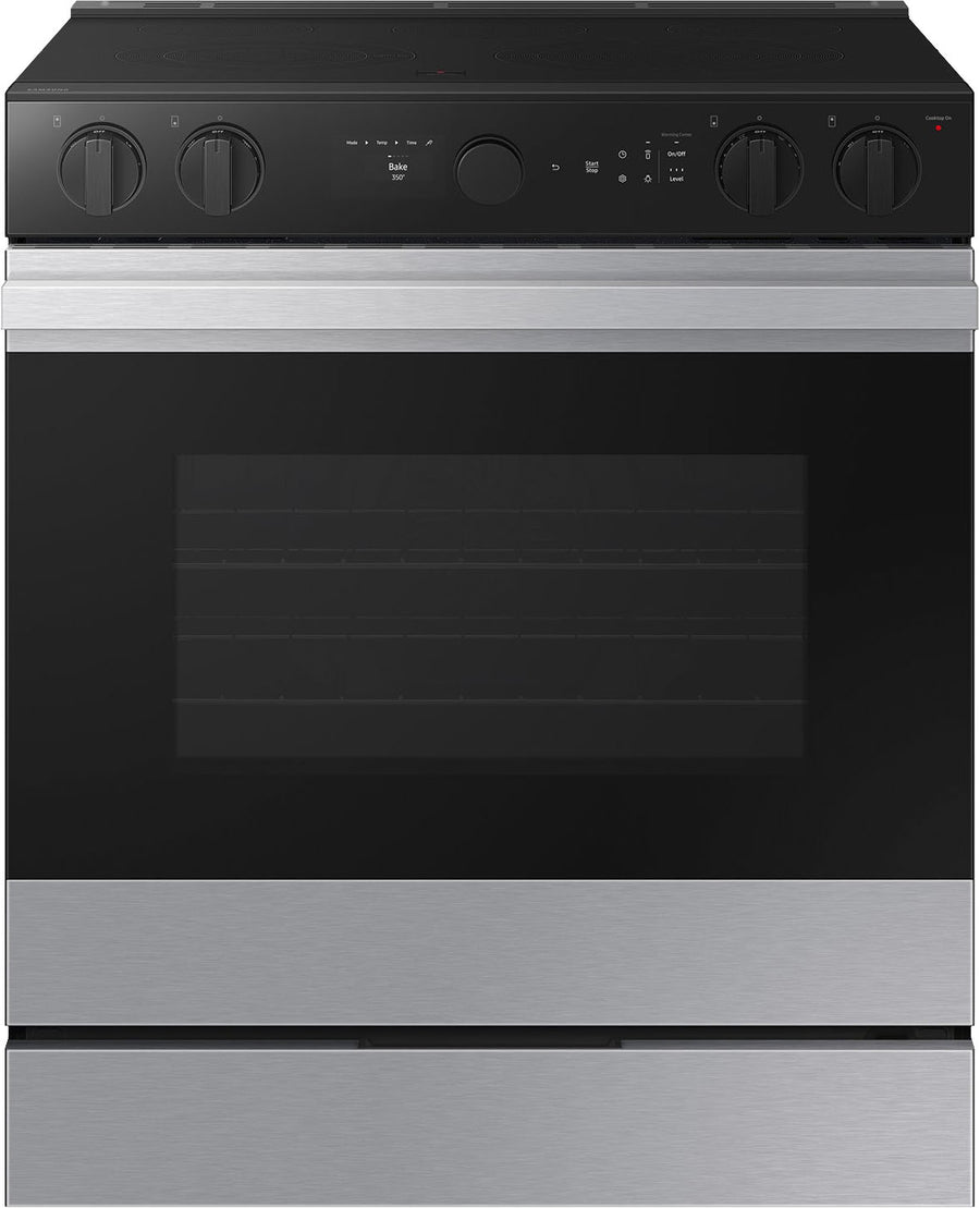 Samsung - Bespoke 6.3 Cu. Ft. Slide-In Electric Range with Air Sous Vide - Stainless Steel_0