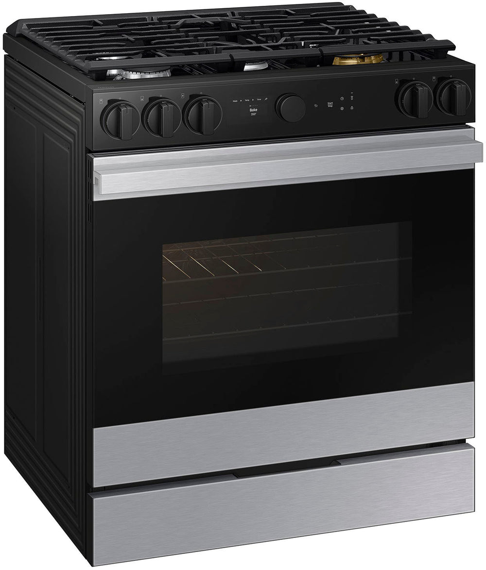 Samsung - Bespoke 6.0 Cu. Ft. Slide-In Gas Range with Air Sous Vide - Stainless Steel_1