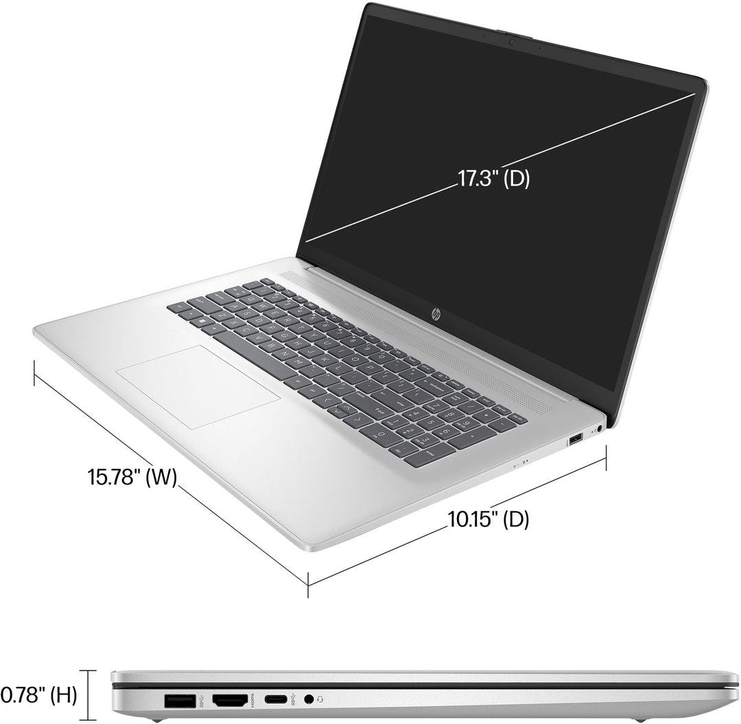 HP - 17.3" Full HD Laptop - Intel Core i3 - 8GB Memory - 256GB SSD - Natural Silver_3