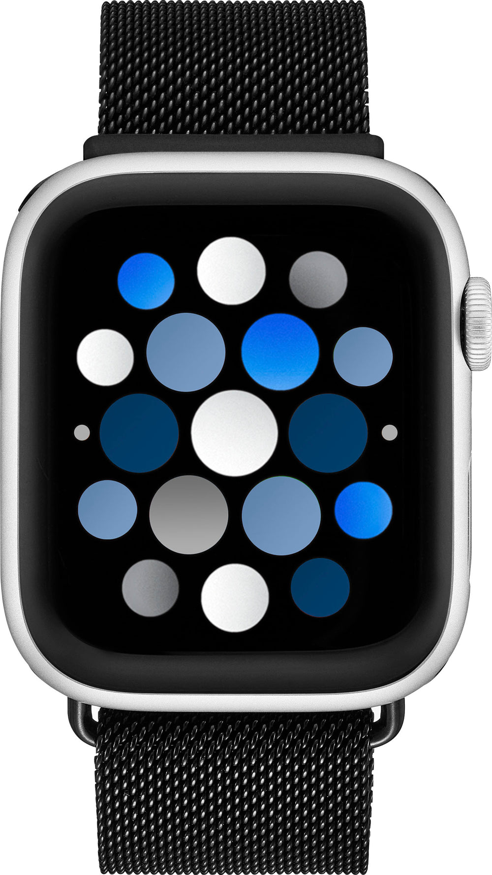 Insignia™ - Stainless Steel Mesh Band for Apple Watch 38mm, 40mm, 41mm and SE - Black_1