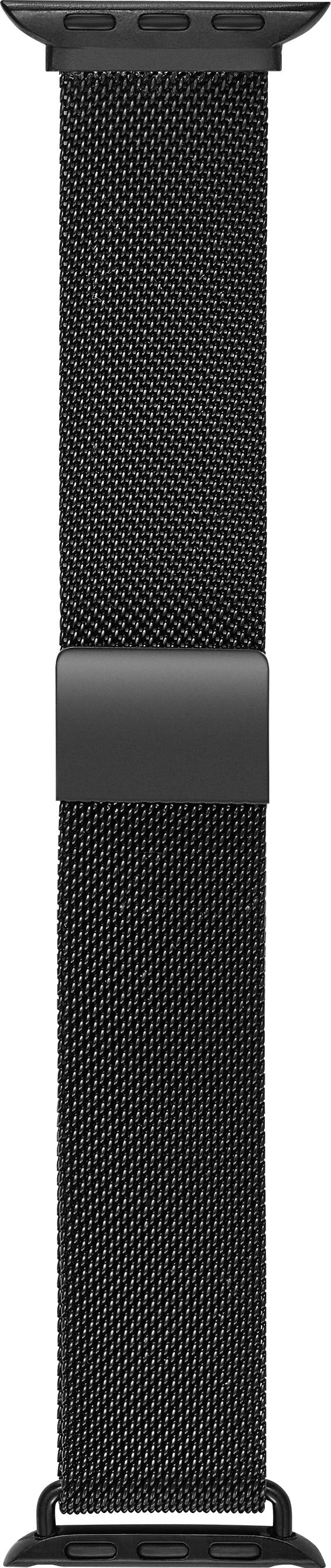 Insignia™ - Stainless Steel Mesh Band for Apple Watch 38mm, 40mm, 41mm and SE - Black_3