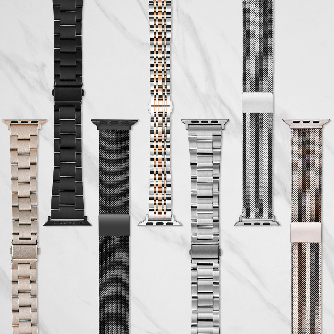 Insignia™ - Stainless Steel Mesh Band for Apple Watch 38mm, 40mm, 41mm and SE - Black_6