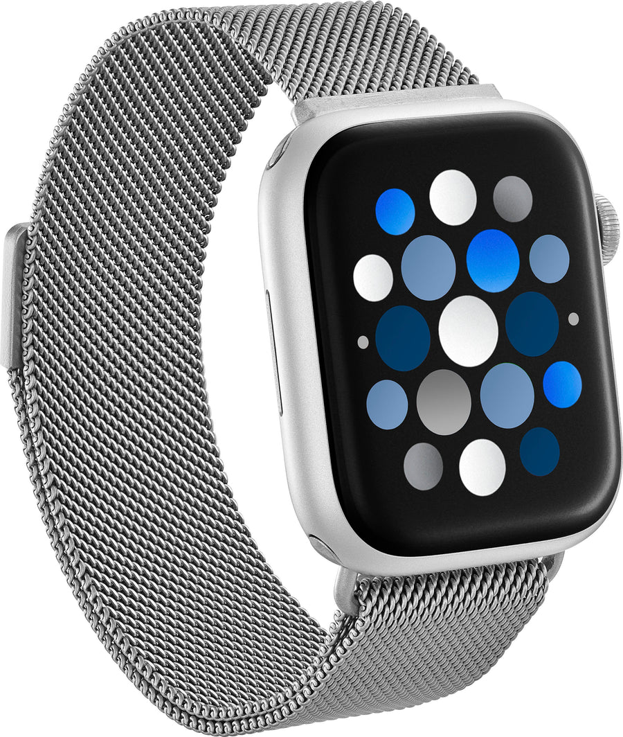 Insignia™ - Stainless Steel Mesh Band for Apple Watch 42mm, 44mm, 45mm, 49mm, SE, Ultra 49mm, and Ultra 2 49mm - Silver_0